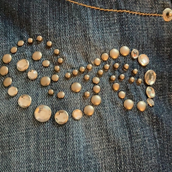 Jordache Mini Embellished Jean Skirt Size 9/10 - Picture 7 of 8